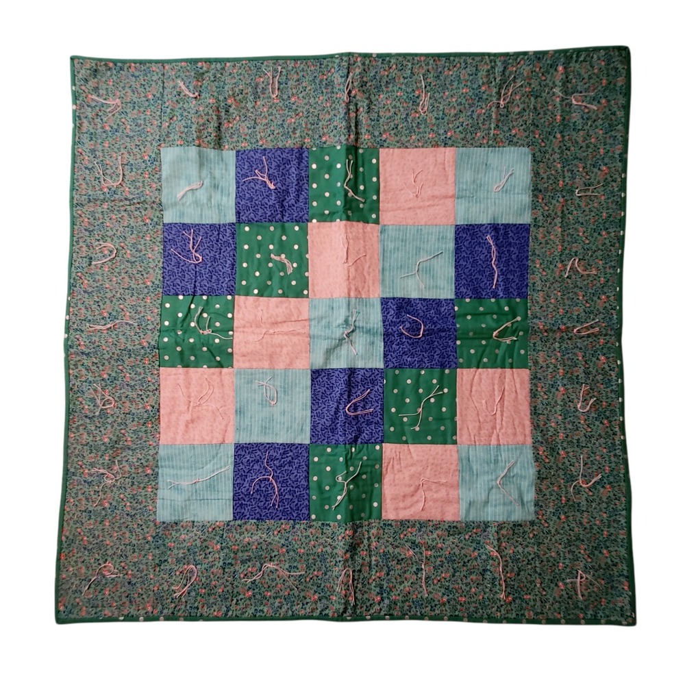 Friendship Star Quilters Wall Hanging Finished Quilt Square Floral 33"x33"